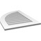 Ekena Millwork Quarter Round Top Left Surface Mount PVC Gable Vent w/ 3-1/2"W x 1"P Standard Frame, 24"W x 34"H GVPQL24X3401SN - alternate 3